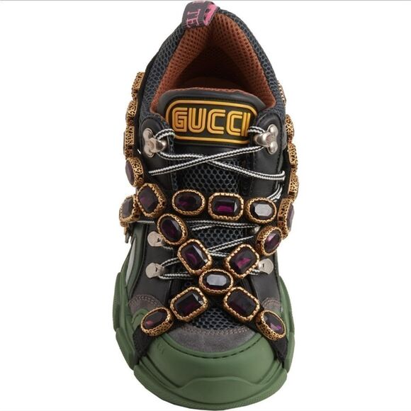 Gucci Flashtrek Hiking Sneakers Graphite Dark Gray Size 37 - Picture 2 of 16